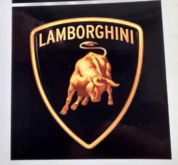 Lamborghini stickers, klok,bord,vlag,model auto, embleem 