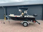 Liberty 360 sloep met 4pk Tohatsu en trailer, Watersport en Boten, Ophalen, Tot 10 pk, Zo goed als nieuw, 3 tot 6 meter