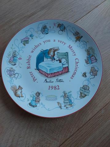 Wedgwood Peter Rabbit Kerstbord 1982 beschikbaar voor biedingen