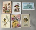6 ansichten natuur bloemen vogels paddenstoel, Gelopen, Ophalen of Verzenden, Natuur, 1980 tot heden