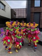 Loopgroep 10 pers. Kleurrijk en prijswinnende pakken, Kleding | Dames, Carnavalskleding en Feestkleding, Ophalen, Zo goed als nieuw
