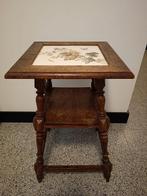 Houten plantentafeltje met stenen blad, Antiek en Kunst, Antiek | Meubels | Tafels, Ophalen
