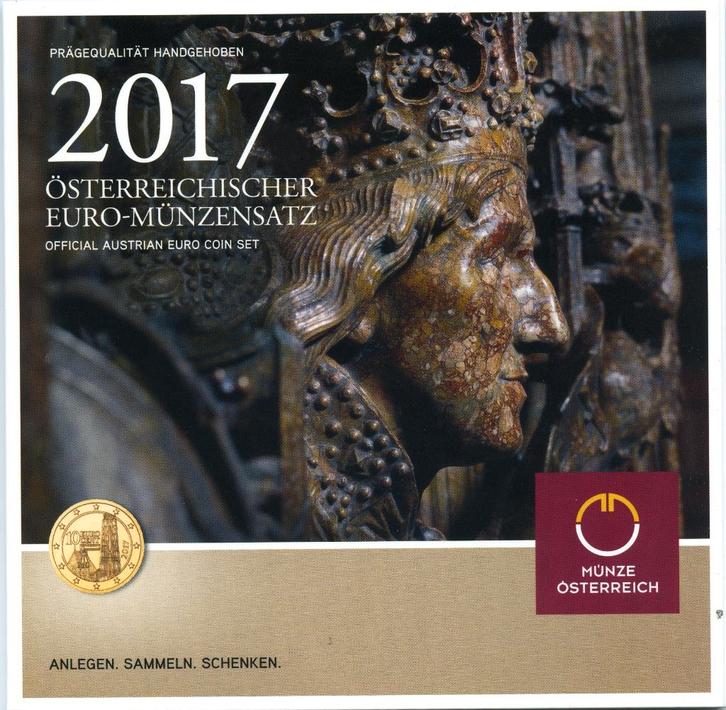 BU set Oostenrijk 2017 Blister - 1 cent t/m 2 euro, Postzegels en Munten, Munten | Europa | Euromunten, Setje, Overige waardes