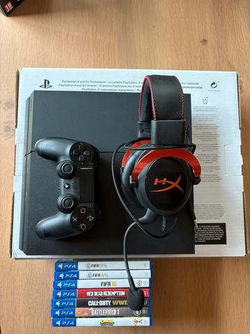 PlayStation 4 (1TB) + 7 Games + HyperX Headset - Compleet beschikbaar voor biedingen