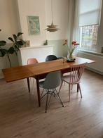 Vintage midcentury teak houten tafel uitschuifbaar, Huis en Inrichting, Tafels | Eettafels, Ophalen, Gebruikt, 100 tot 150 cm