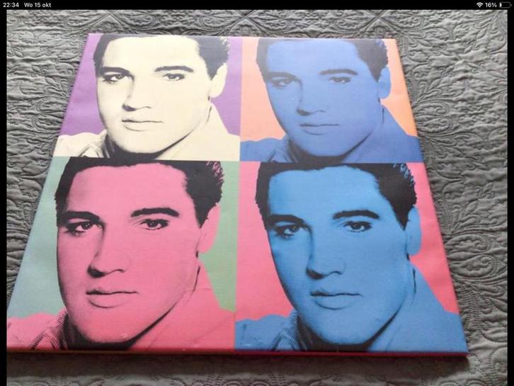 Elvis Presley💥op Canvas naar idee van Andy Warhall, Verzamelen, Muziek, Artiesten en Beroemdheden, Poster, Artwork of Schilderij