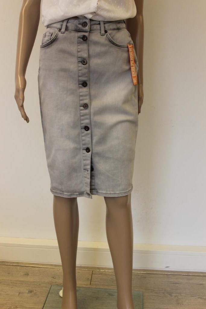 Miracle of Denim grijze jeansrok maat 34/36, Kleding | Dames, Rokken, Zo goed als nieuw, Maat 34 (XS) of kleiner, Grijs, Knielengte
