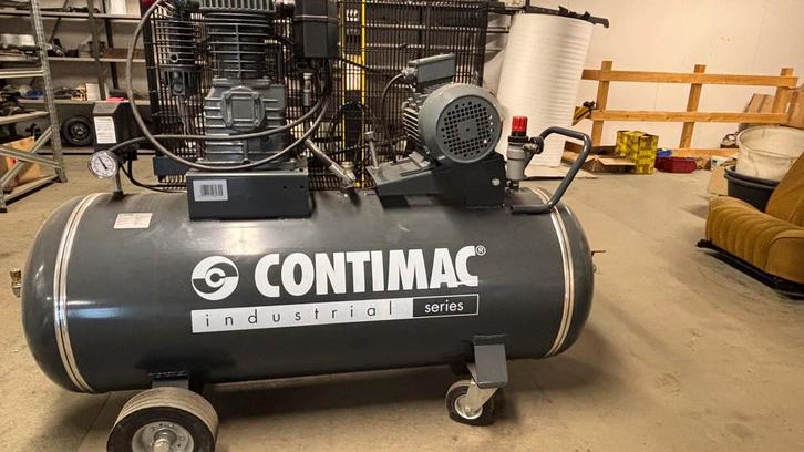 Contimac compressor, in nieuwstaat, zeer weinig gebruikt!, Doe-het-zelf en Verbouw, Compressors, Zo goed als nieuw, 6 tot 10 bar