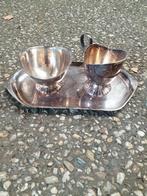 Verzilverd roomstel DE, Antiek en Kunst, Antiek | Goud en Zilver, Ophalen of Verzenden