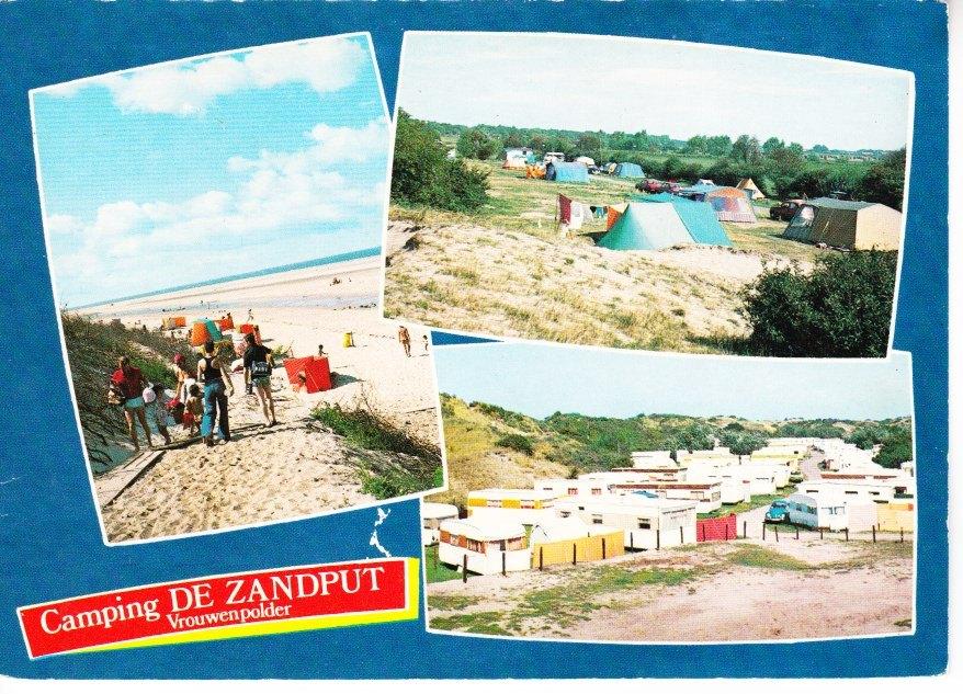 VROUWENPOLDER,- Camping ,,De Zandput'' 03-02, Ophalen of Verzenden, 1960 tot 1980, Ongelopen, Zeeland