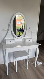Dressing table with mirror Hemnes, chair and lights 150100, Ophalen, Gebruikt, 50 tot 100 cm, 150 tot 200 cm