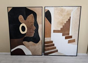 2 Mooie kunstwerken voor aan je muur  beschikbaar voor biedingen