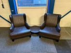 2 x Casa Milano fauteuil, armchair, Maria Teresa, leder, Ophalen, Gebruikt, Minder dan 75 cm, Hout