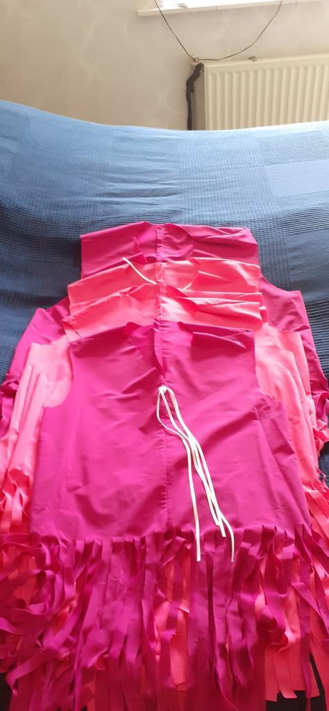 Roze hippie hesjes, Kleding | Dames, Carnavalskleding en Feestkleding, Zo goed als nieuw, Kleding, Carnaval, Maat 38/40 (M), Ophalen of Verzenden