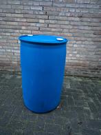 200 liter Blauwe ton / regenton / blauw vat, Tuin en Terras, Regentonnen, 150 liter of meer, Ophalen, Zo goed als nieuw, Kunststof