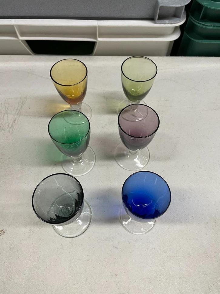 Carnaval glas Max Verboeket borrelglaasjes / roemers set, Antiek en Kunst, Antiek | Glas en Kristal, Ophalen of Verzenden