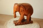 Houten olifant, Antiek en Kunst, Kunst | Beelden en Houtsnijwerken, Ophalen of Verzenden
