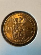 Gouden tientje 1877 unc, Postzegels en Munten, Munten | Nederland, Koning Willem III, Losse munt, 10 gulden, Goud