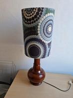 XL vintage keramiek lamp met retro kap Bondia design, Ophalen of Verzenden, Zo goed als nieuw, Minder dan 50 cm