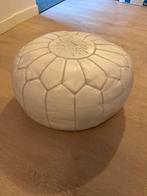 Marrokaanse poef, Huis en Inrichting, Banken | Voetenbanken en Poefen, Marrokaans, Minder dan 50 cm, Rond, Leer
