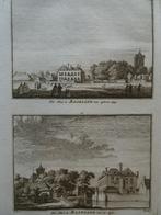 Kopergravure Het huis te Baarland achter- en zijkant 1745, Antiek en Kunst, Verzenden