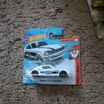 Hot Wheels 65 Mustang 2+2 Fastback White Muscle Mania 72/250 beschikbaar voor biedingen
