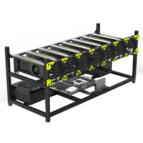 Veddha FS-09 Mining Rig Frame – 8 GPU – 2 Stuks – Aluminium, Hobby en Vrije tijd, Elektronica-componenten, Nieuw, Ophalen
