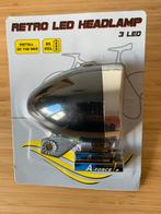 Fiets Kop Lamp - Retro LED, Waterbestendig, Batterij, Voorlicht, Nieuw