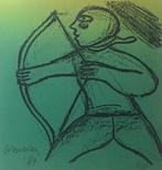 Zeefdruk van Corneille ,  " Boogschutter"., Ophalen of Verzenden