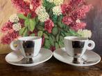 2 Illy collection Pistoletto espresso kop+schotels, Huis en Inrichting, Keuken | Servies, Ophalen of Verzenden, Porselein, Overige stijlen