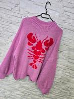 Roze Oversized Trui met Kreeft, Ophalen of Verzenden, Zo goed als nieuw, Maat 42/44 (L), Roze