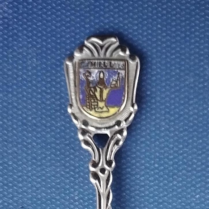 verzilverd lepeltje wapen Mill (P paardenhoofd R), Antiek en Kunst, Antiek | Bestek, Ophalen of Verzenden