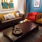 Koloniale salontafel, Huis en Inrichting, Tafels | Salontafels, Ophalen, Gebruikt, Koloniaal, Teakhout