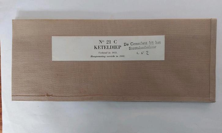 21C / Stafkaart uit 1954 Keteldiep - Kamper eiland - Ijssel, Boeken, Atlassen en Landkaarten, Zo goed als nieuw, Landkaart, Nederland