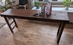 Oude houten inklapbare bruidstafel/sidetable - Italiaans, Huis en Inrichting, Tafels | Sidetables, Ophalen, Gebruikt, Landelijk