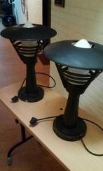 2 buiten lampen (metaal), Tuin en Terras, Waterbestendig, Netvoeding, 50 tot 250 watt, Gebruikt