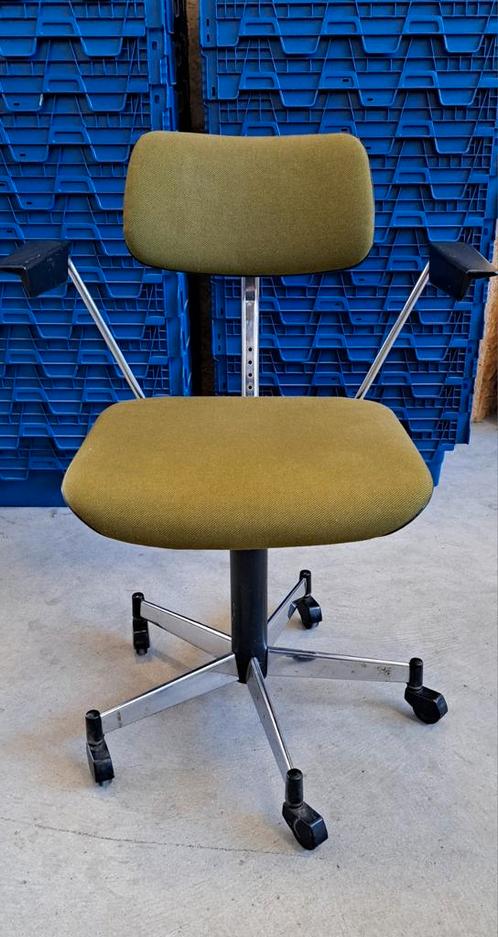 Vintage Bureaustoel GIROFLEX door Martin Stoll, Huis en Inrichting, Bureaustoelen, Gebruikt, Bureaustoel, Groen, Ophalen