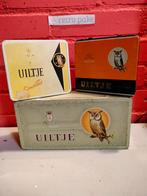 Vintage Uiltje sigarenblikken., Verzamelen, Ophalen of Verzenden, Gebruikt, Tabaksdoos of Verpakking
