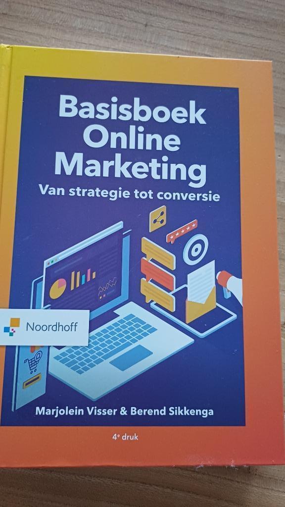Basisboek Online Marketing - Visser & Sikkenga, Boeken, Studieboeken en Cursussen, Zo goed als nieuw, HBO, Alpha, Ophalen of Verzenden