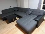 Grijze hoekbank - Gebruikt, schoon en huisdiervrij, Ophalen of Verzenden, Gebruikt, Stof