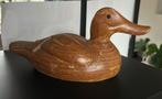 Houten eend, lokeend, houtsnijwerk, antiek, brocante, Ophalen of Verzenden