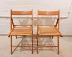 Houten klapstoelen, Huis en Inrichting, Stoelen, Ophalen, Bruin, Twee