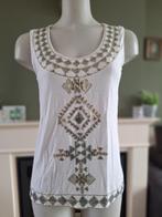 Caroline Biss 40M pailetten zilver goud top Gratis Verzenden, Kleding | Dames, Tops, Maat 38/40 (M), Verzenden, Wit, Zonder mouw
