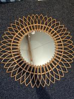 Spiegel bamboe, Ophalen, Rond, Zo goed als nieuw, Minder dan 100 cm