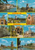 DOKKUM Kleindiep Waag Kerk Molen Stadhuis Groeten, Verzenden, 1980 tot heden, Gelopen, Friesland
