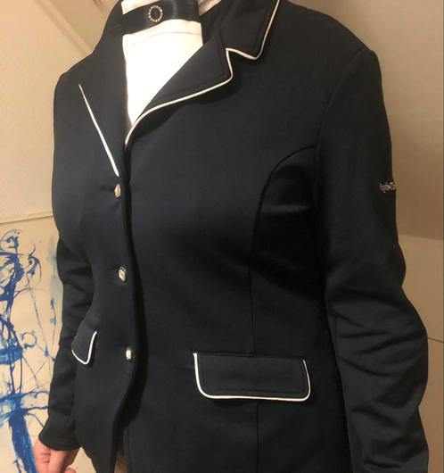 Navy EquiTheme Mt 42 L Blauw Softshell Wedstrijdjasje, Dieren en Toebehoren, Paardrijkleding, Gebruikt, Dames, Bovenkleding, Dressuur