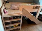 Steigerhouten kinderbed, hoogslaper met glijbaan!, Kinderen en Baby's, Kinderkamer | Stapelbedden en Hoogslapers, Ophalen, Gebruikt