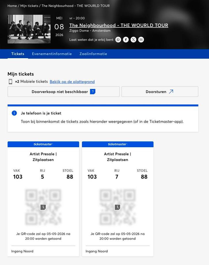 The Neighborhood- THE WORLD TOUR, Tickets en Kaartjes, Concerten | Overige, Twee personen, Mei