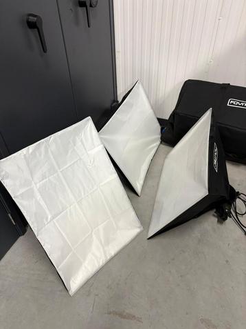 Complete fotostudio: Fovitec 3 Light Fluorescent beschikbaar voor biedingen