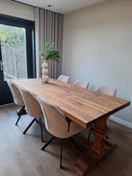 Prachtige eikenhouten kloostertafel, Ophalen, 100 tot 150 cm, Eikenhout, 200 cm of meer